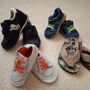 🌟 4 Pair Lil Shoes 3 Pair Size 5-6T & 1 Pair 6-12 Month 🌟
